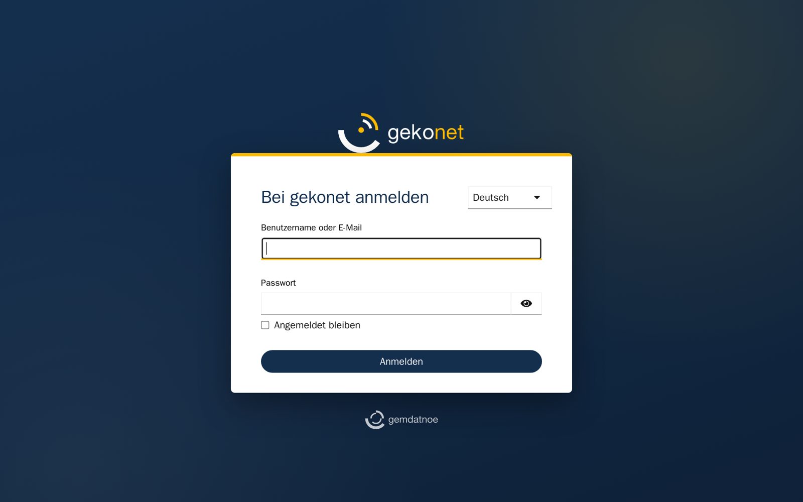 Ein Konto für alles: die Anmeldeseite läuft im Koffer, auch ohne Internet.